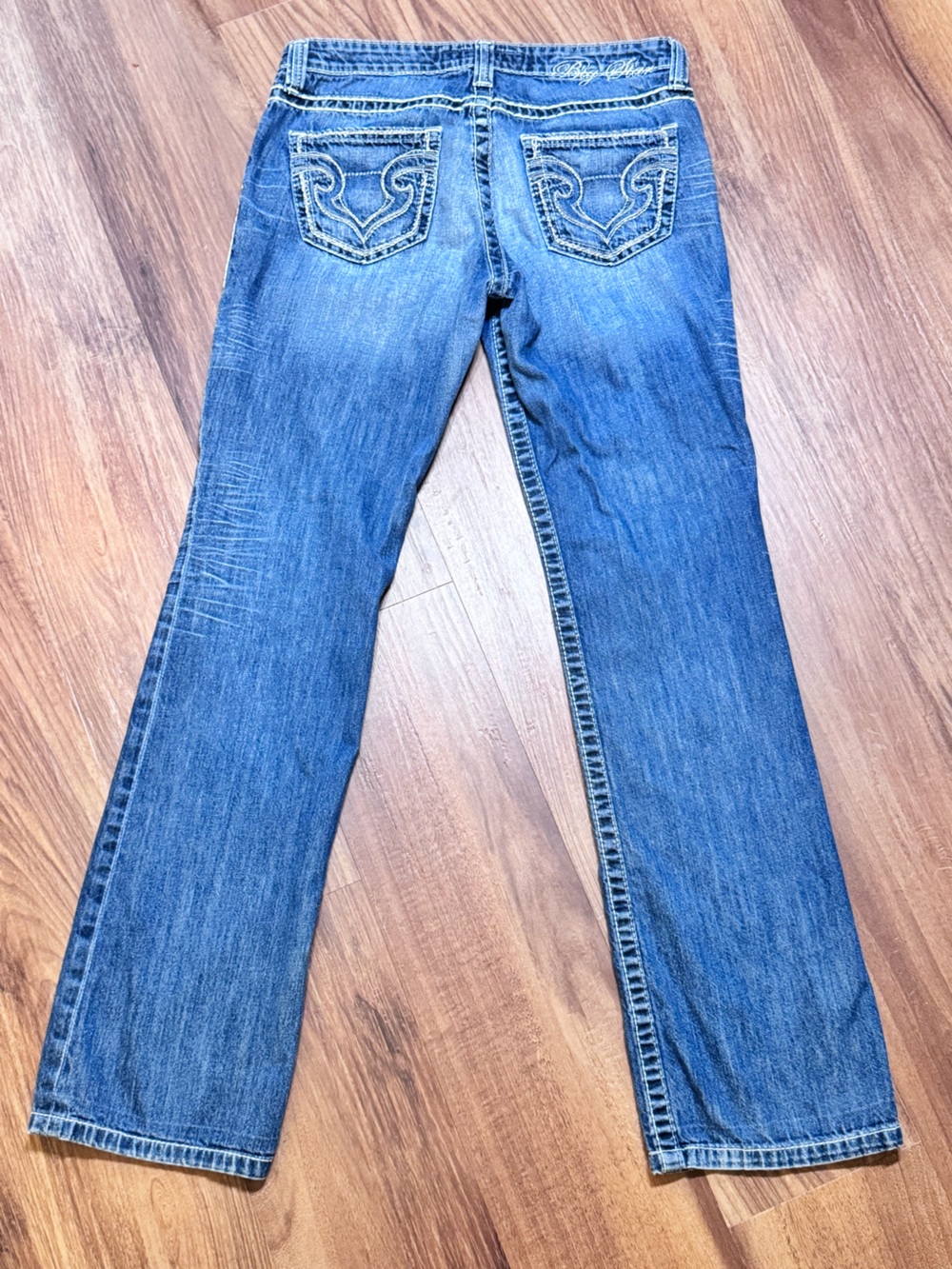 Big Star Jeans Women's Blue Embroidered Pocket Jeans size 28L - Picture 3 of 8